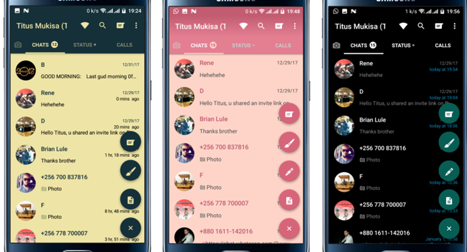 gt whatsapp user interface and theme